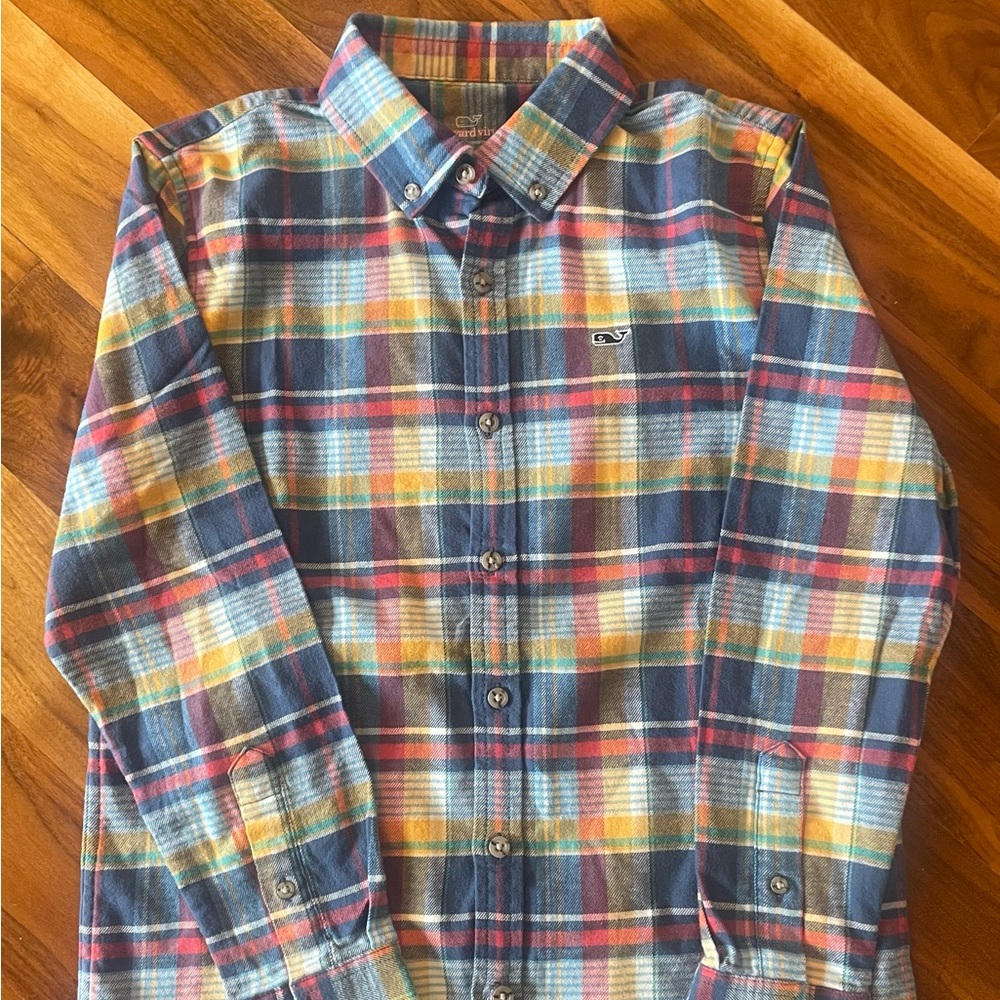 Vineyard Vines Boys Vineyard Flannel Plaid Shirt